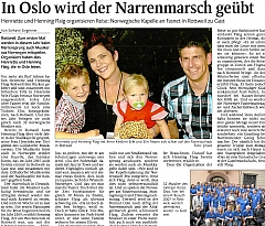Oslo Janitsjarkorps ver p Narremarsjen.
